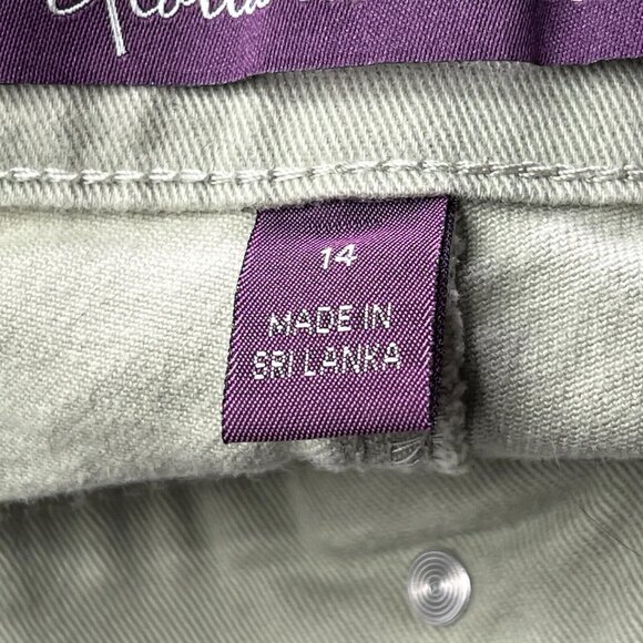 Gloria Vanderbilt Amanda Jean Womens 14 Mint Green Stretch Denim - Picture 5 of 11